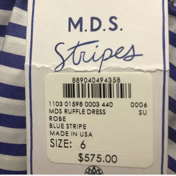 - NWT - M.D.S Stripes Ruffled Maxi Dress - Picture 6 of 8
